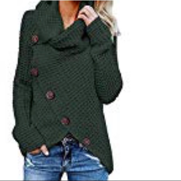 Cowl turtle neck Long Sleeve Sweater - Picture 2 of 8